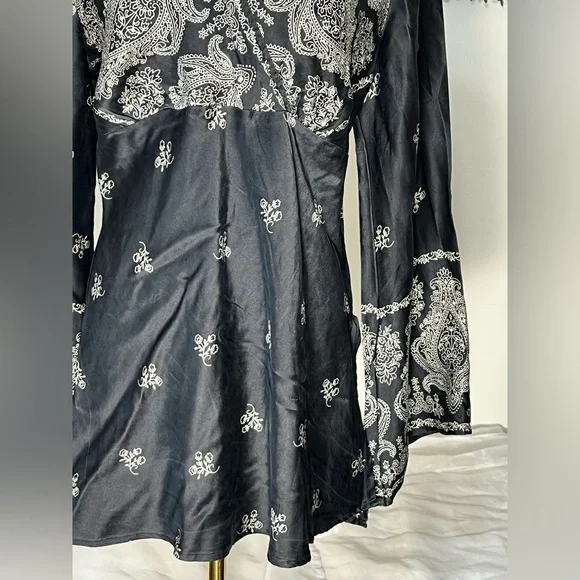 New York City Design Co Y2K Silk Fairy Top M Floral Paisley Whimsigoth Fairy - Picture 4 of 11